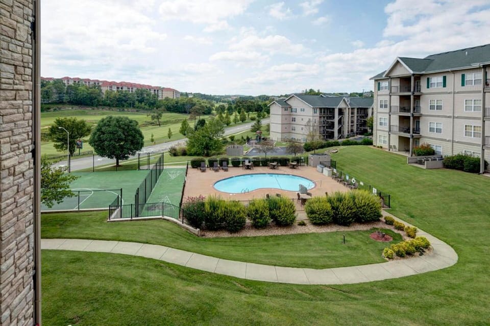 Pool and golf course view