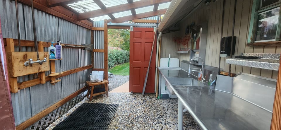 Outdoor Shower and Fish Cleaning Station