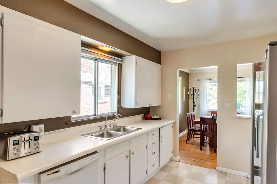 The roomy kitchen is perfect for making at-home meals