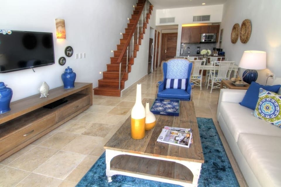 Staircase to penthouse area bedroom