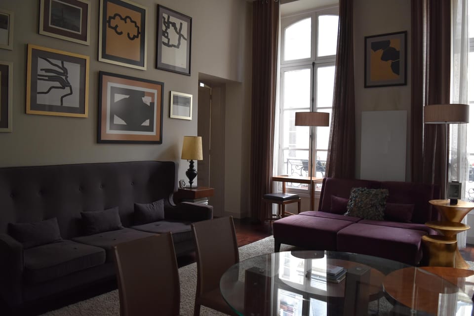 Beautiful spacious living room with dining area.