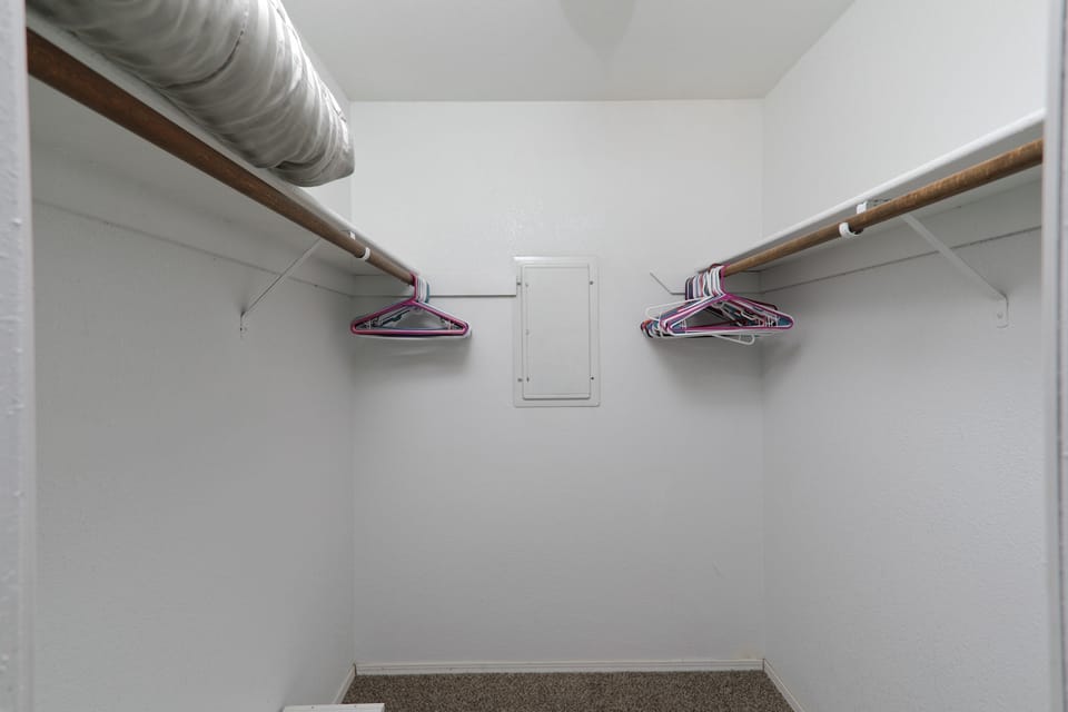 Large master closet for all of your clothes.