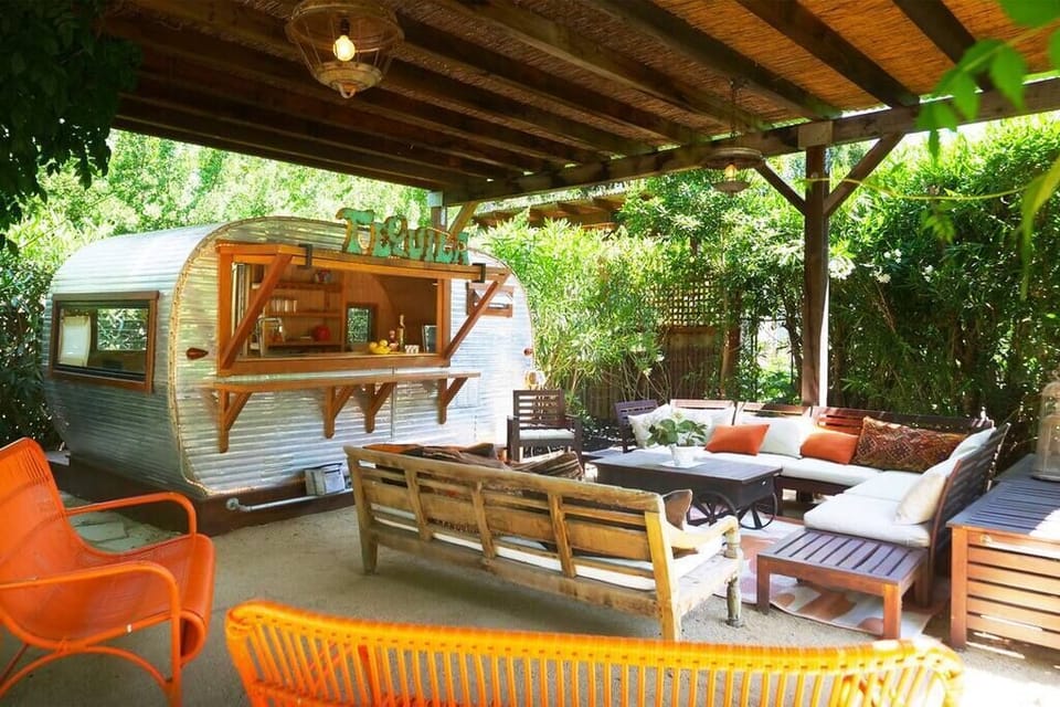 Vintage Tequila Camper Bar