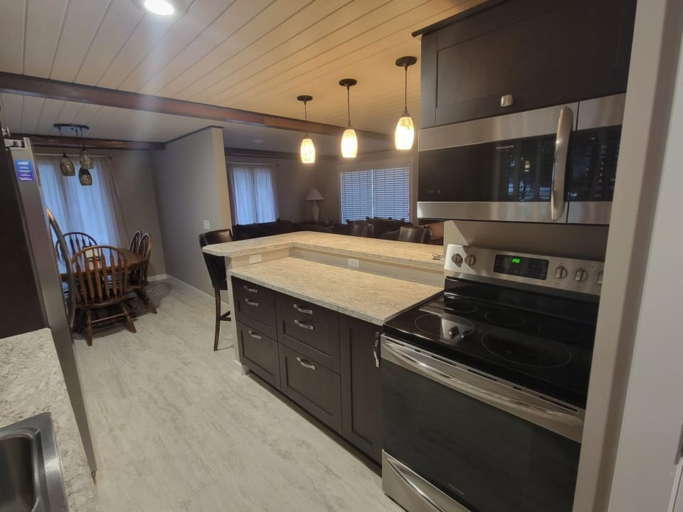 The kitchen is well appointed for all your cooking needs.