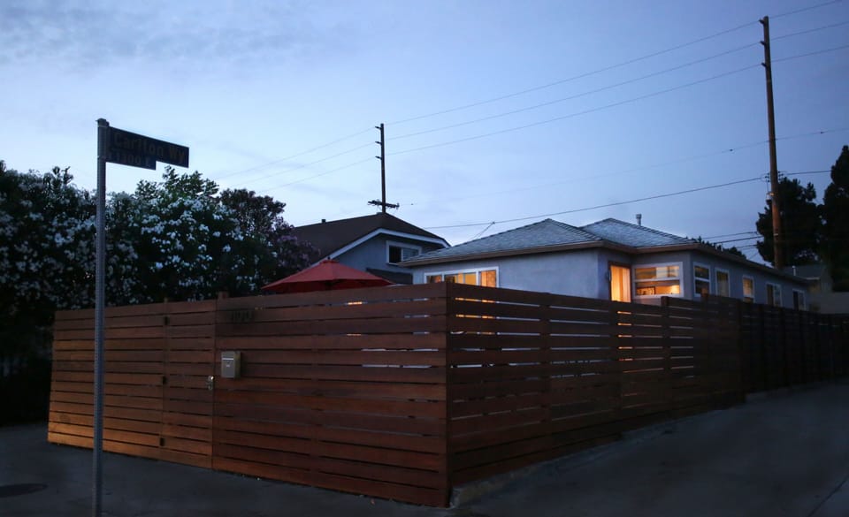 House is completely private with a 6ft fence surrounding the property. 