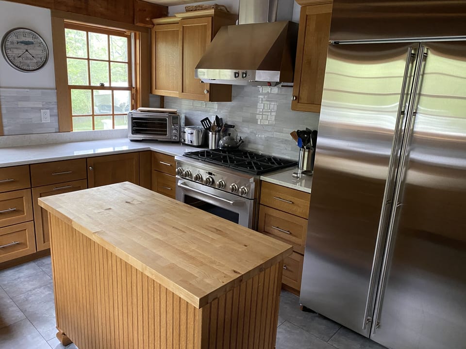 48” Refrigerator with climate-controlled drawer, gallon storage on the door