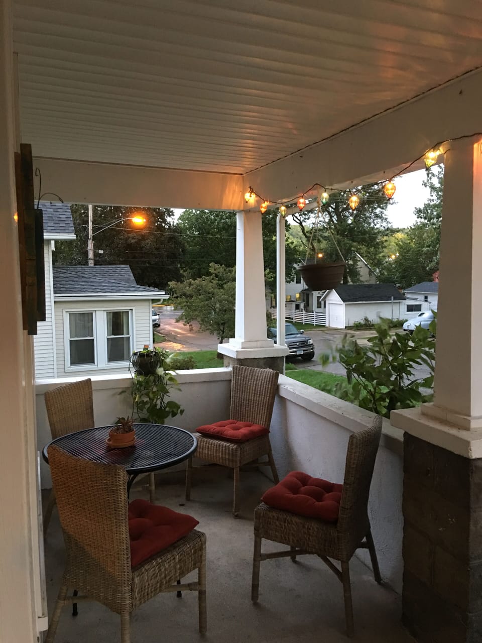 Porch eating area