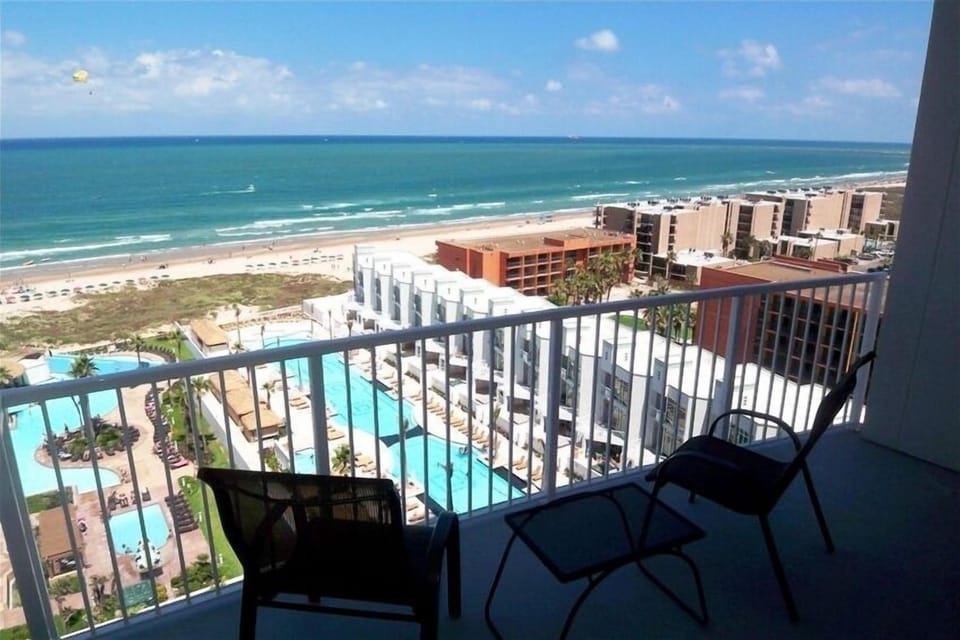Direct ocean view and direct access to the beach just past the pool.