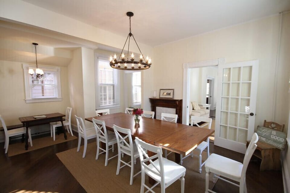 Dining Area with large dining room table and breakfast table 