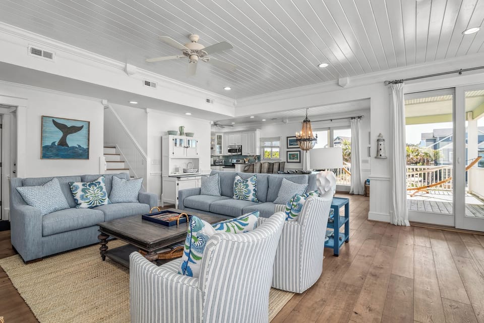 Filled with natural light and surrounded by porches and views.