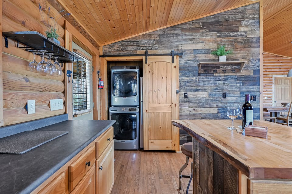 Full size stacked washer and dryer