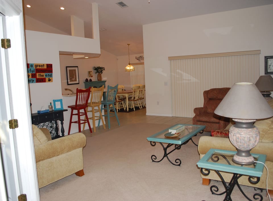 Large family room with sleeper sofa