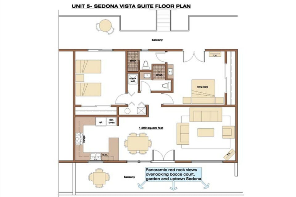 Sedona Vista Suite #5 floorplan.