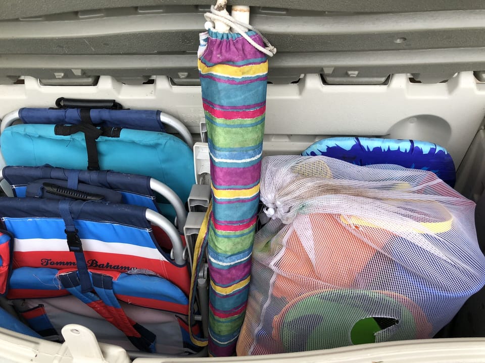 Plenty of beach gear for your family to use . 