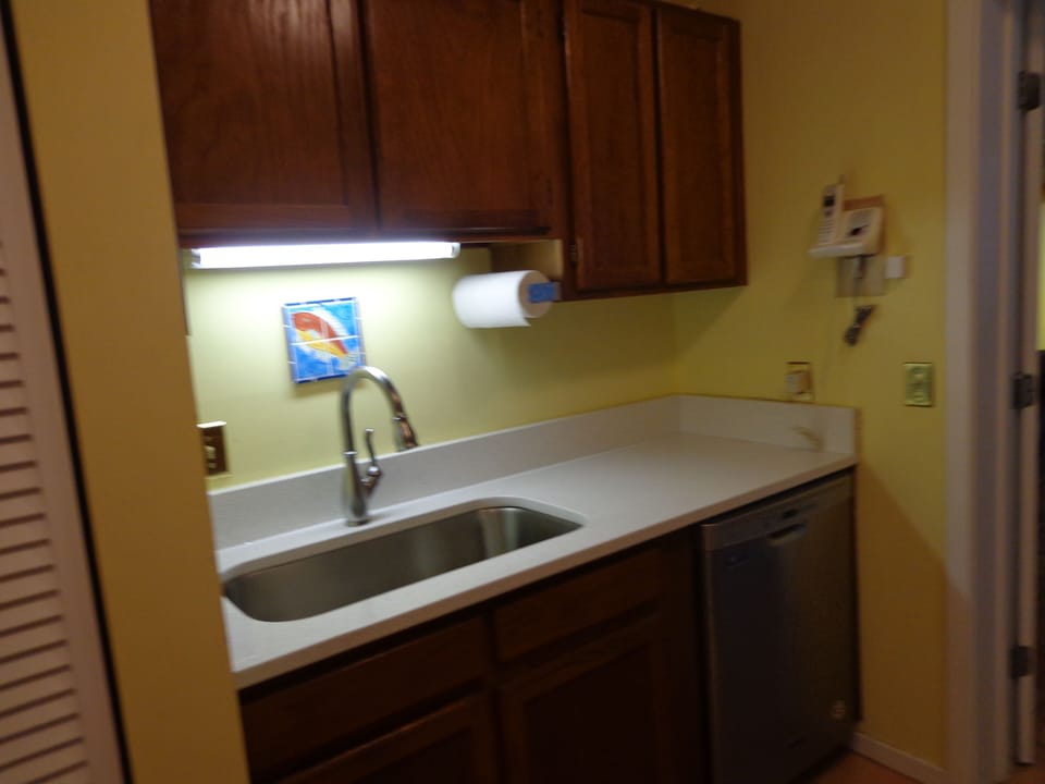 Kitchen with undermount sink.