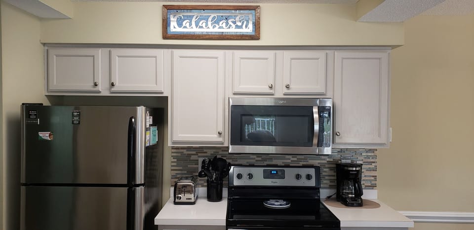 The kitchen area,.