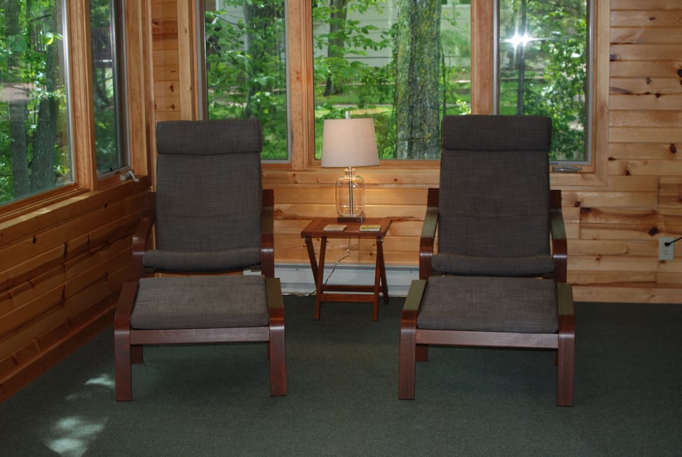 Sitting area on the four season porch