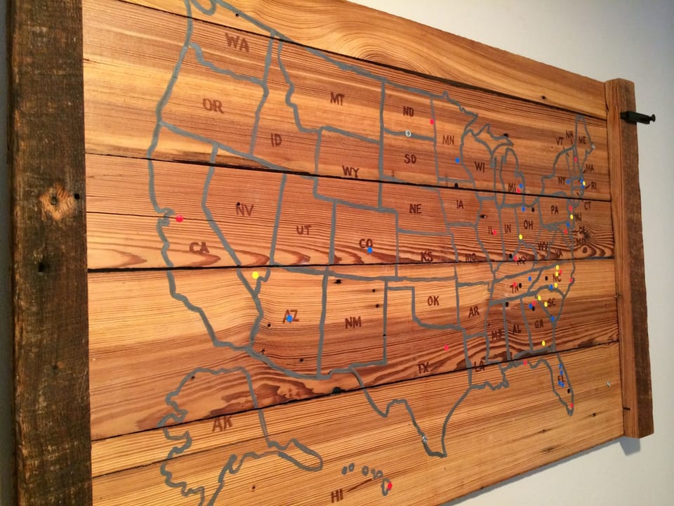 Guests from all over the US and Canada! Come add your dot!