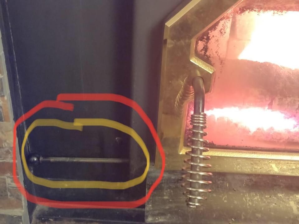 Flue in open position