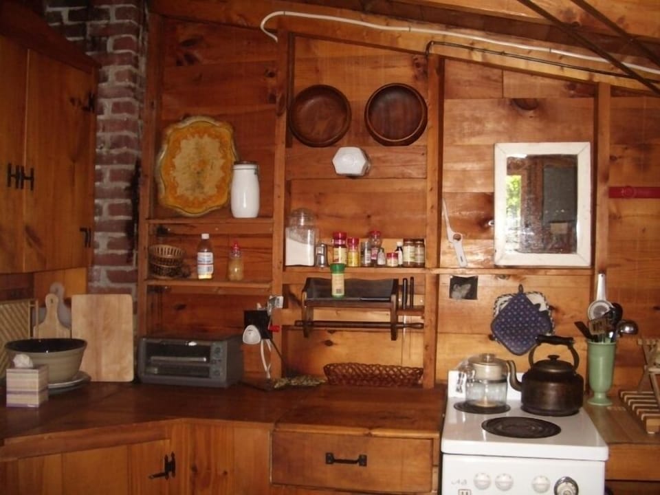 In kitchen