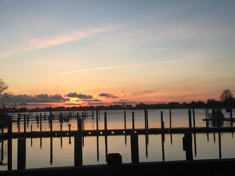 Sunset everynight over the bay just down the road.