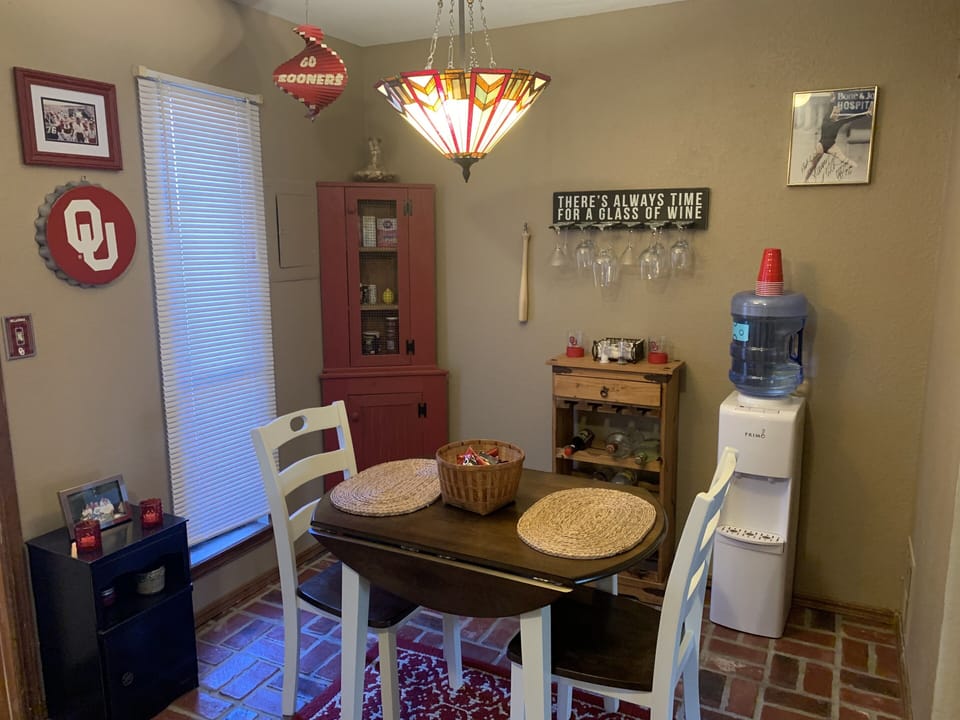 Dining table for two in kitchen