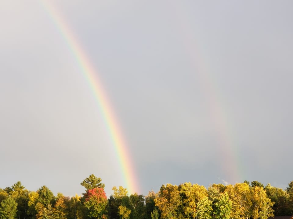Double rainbow off the dock
