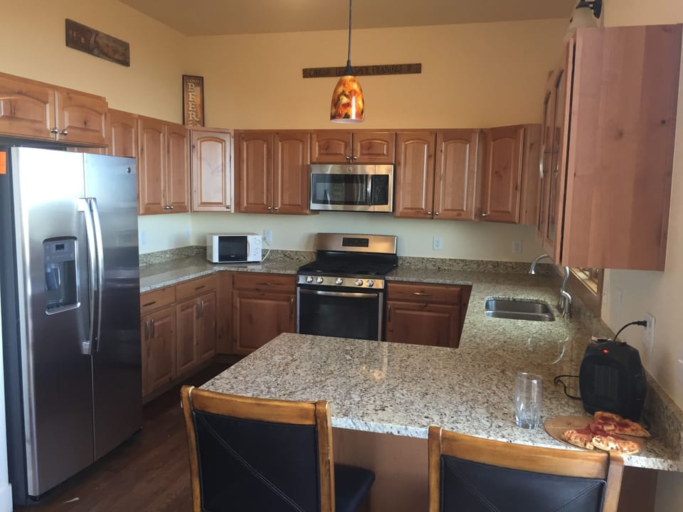 The BRAND NEW fully outfitted kitchen