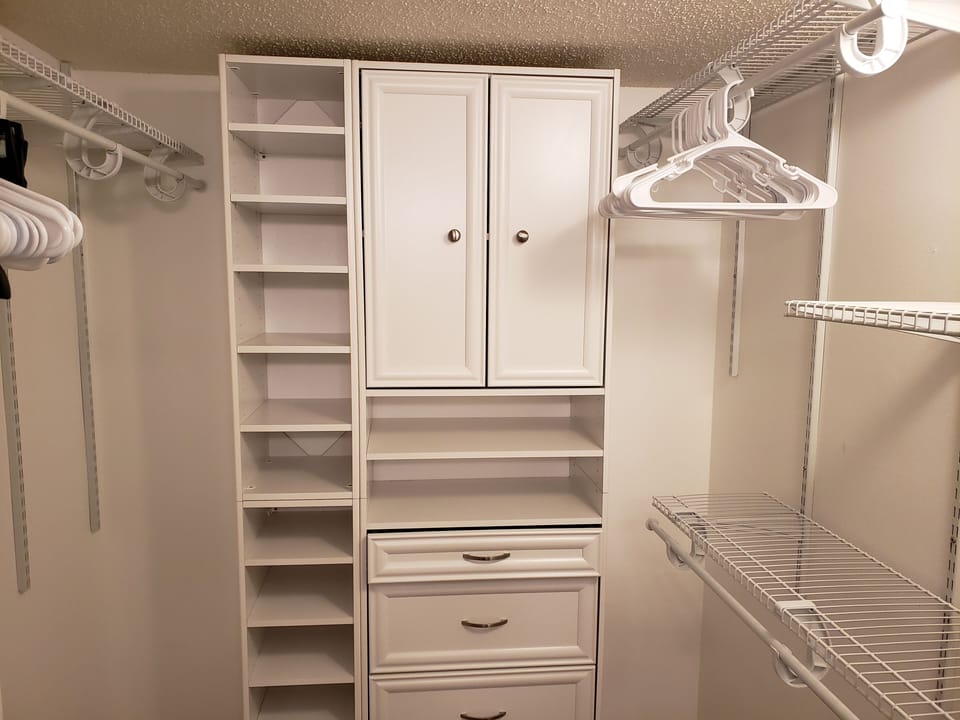 Master Bedroom Walk in Closet.