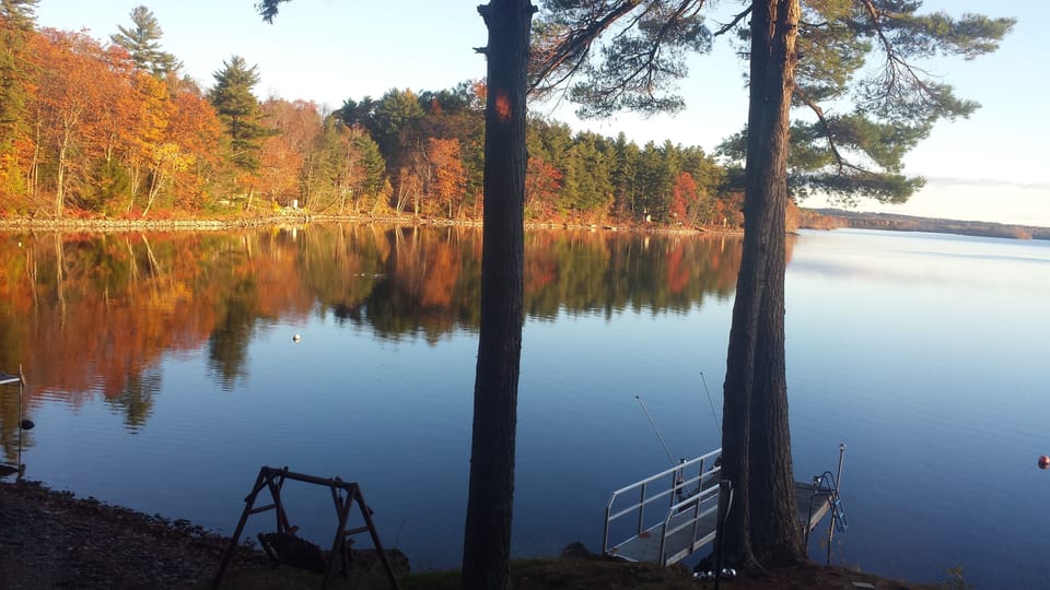 Lake drawdown during the fall.