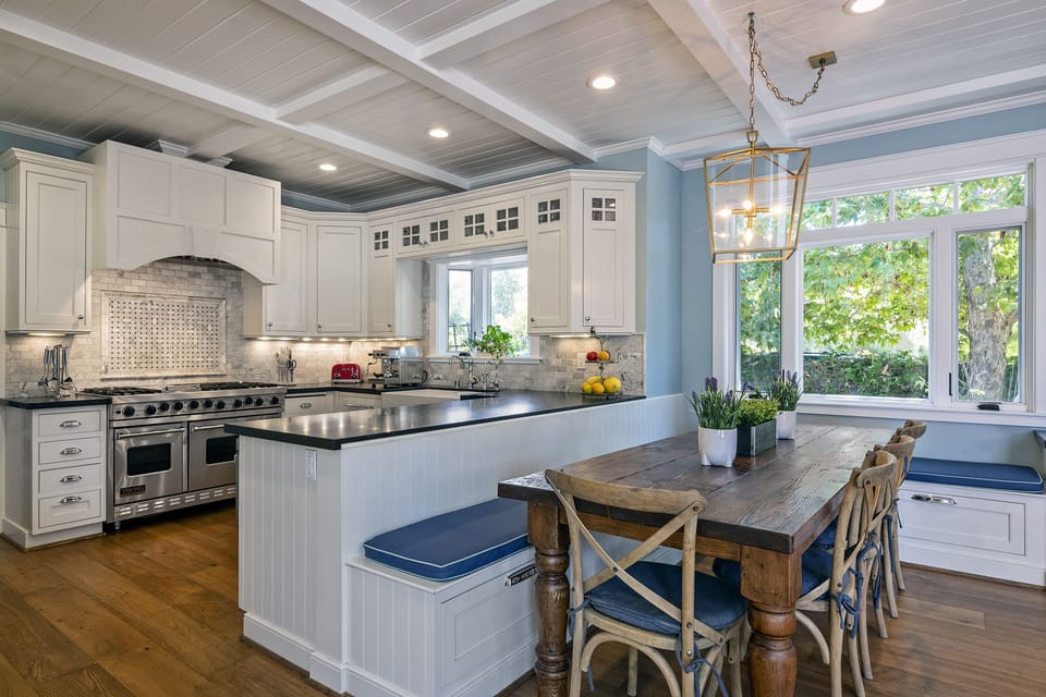 Gourmet Kitchen and kitchen Farm Table
