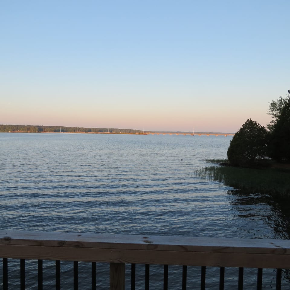 Sunset view from sun deck.