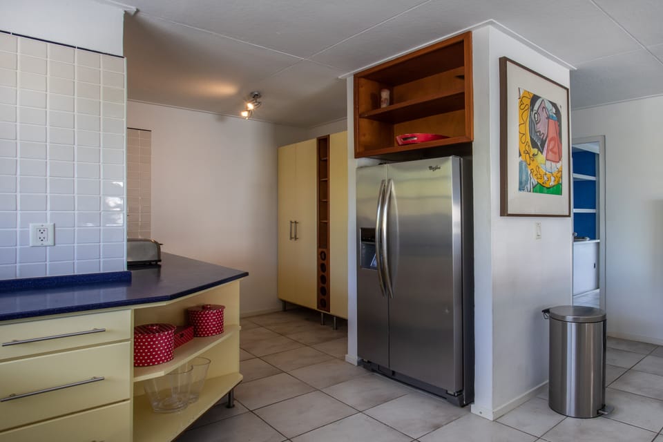 kitchen first floor with american fridge
