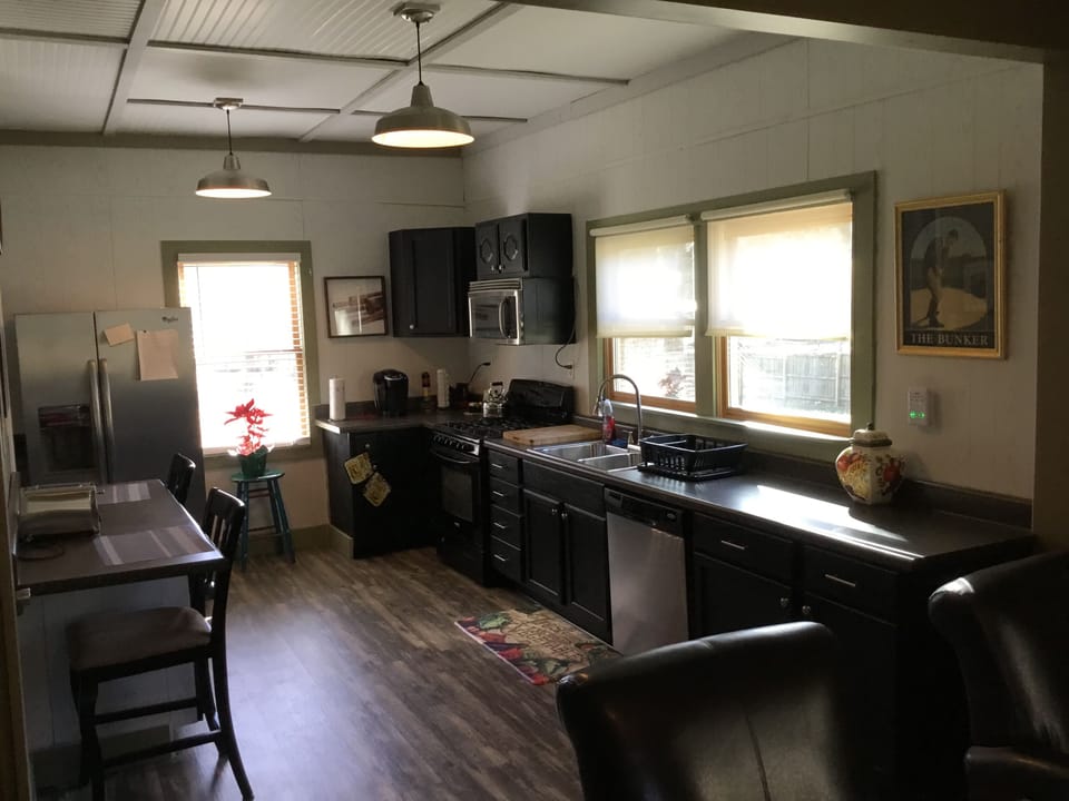 Open kitchen with breakfast nook 