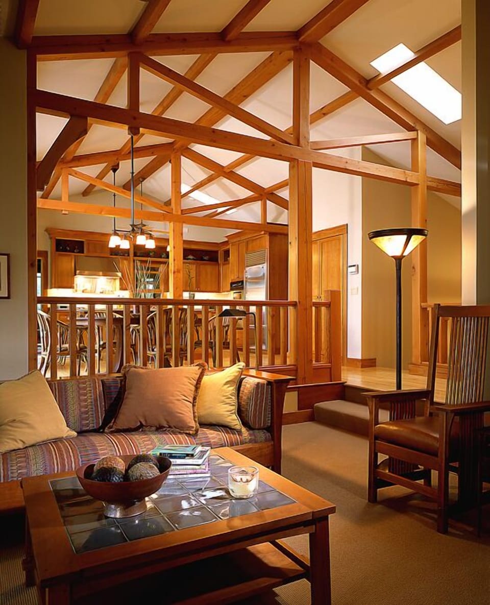 living room view into dining room and kitchen