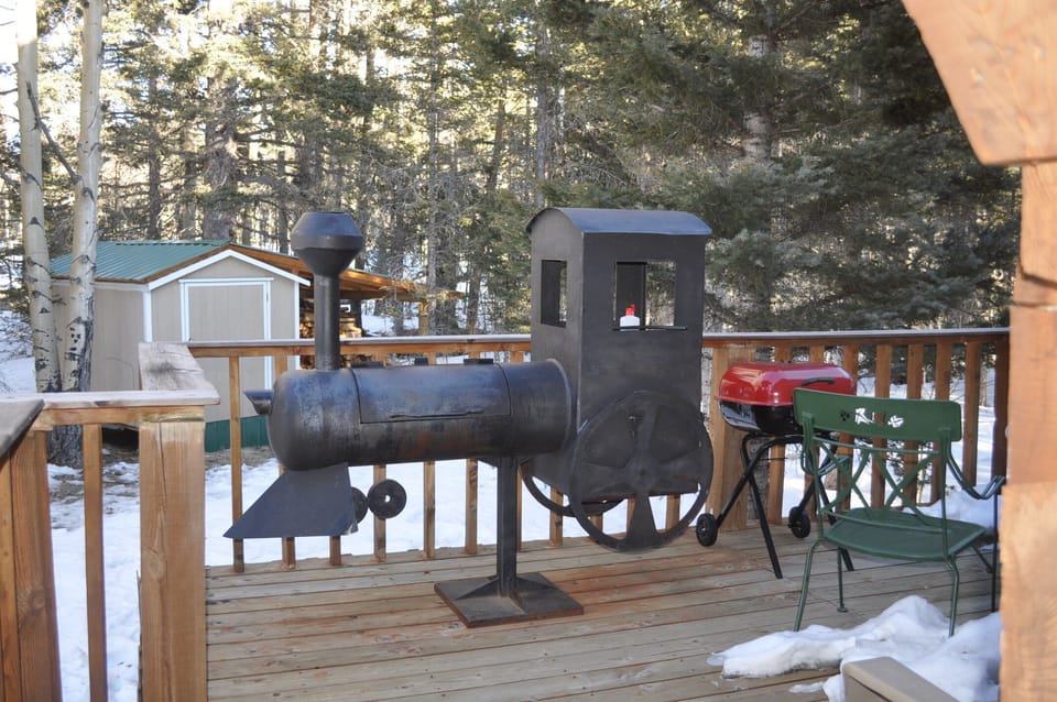 Train Grill/Smoker, Charcoal Grill on Back deck