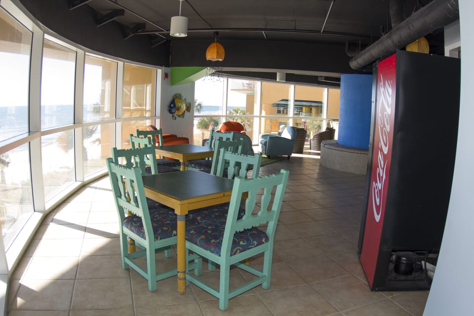 Rest area with ocean overlook