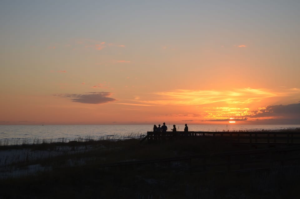 Sunset from the beach boardwalk