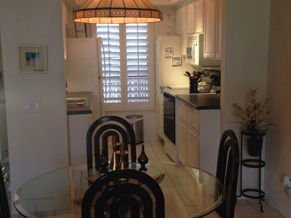 Dining room and kitchen area.  Kitchen comes complete with all amenities.   