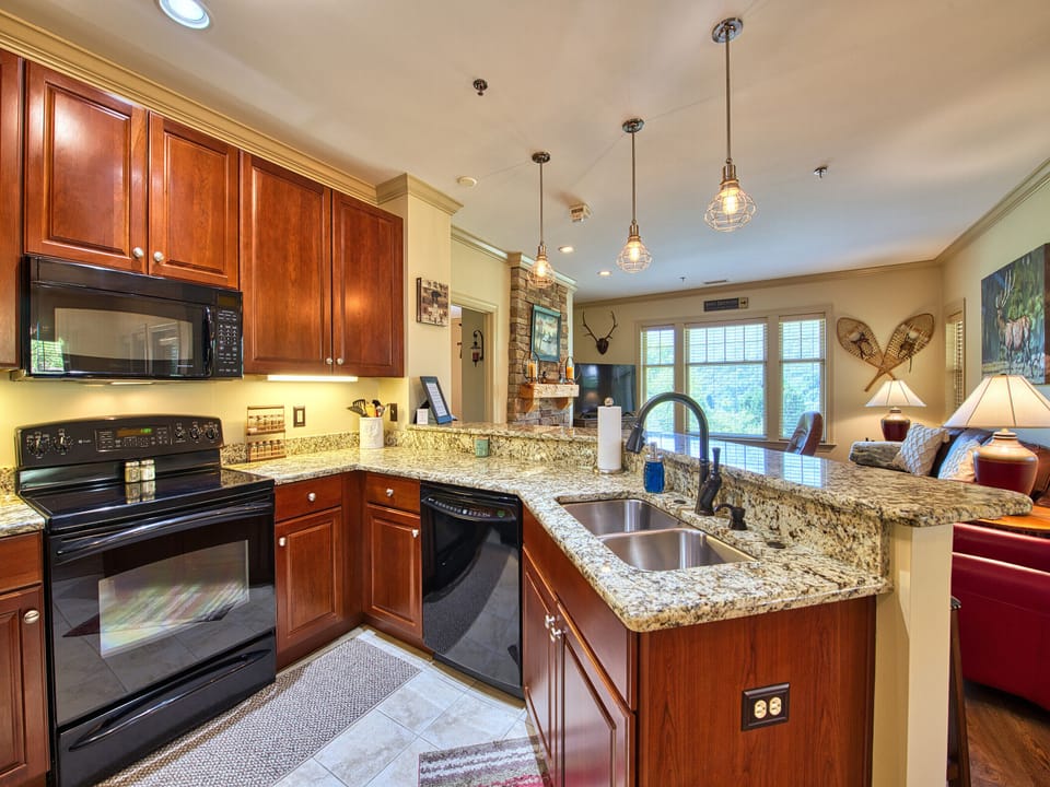 Fully stocked kitchen for gourmet cooking