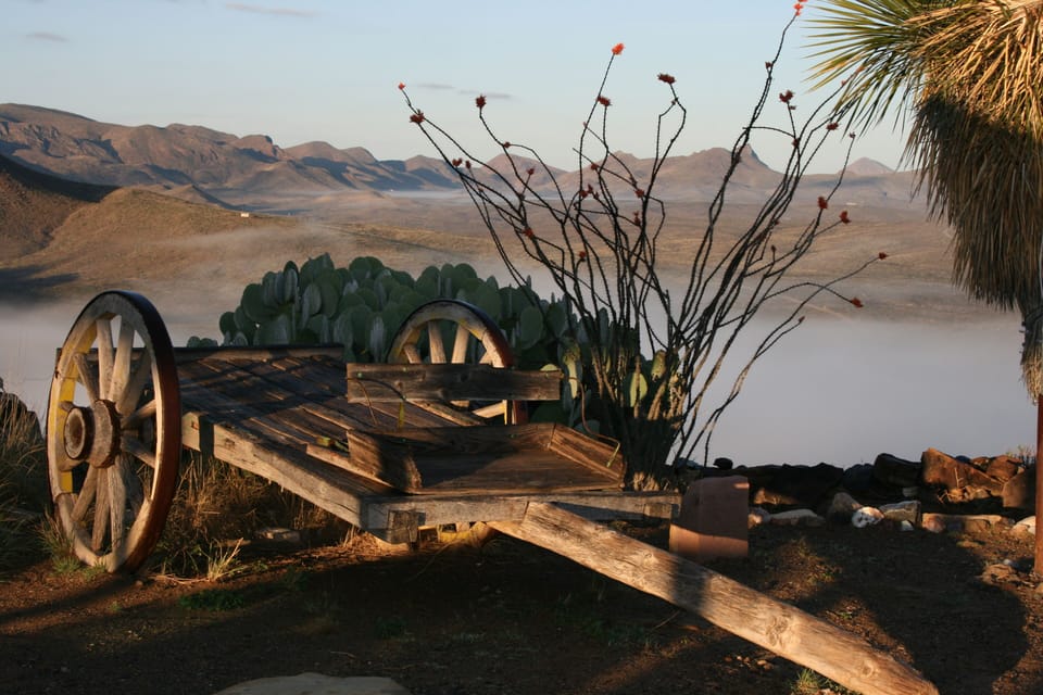 foggy morning on top of the mountain