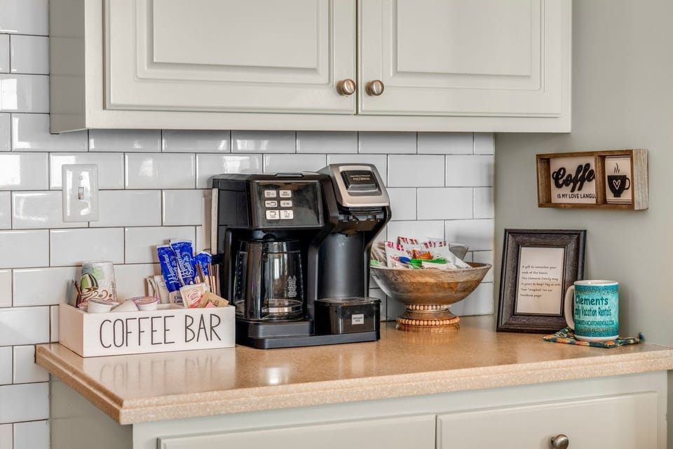 For you coffee lovers, enjoy the coffee bar provided for you!