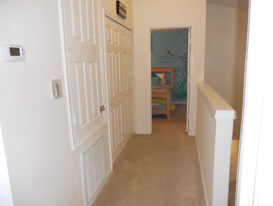 Upstairs hallway and laundry closet