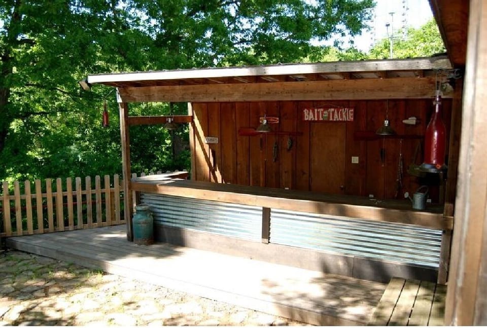 Rock Patio with Bar