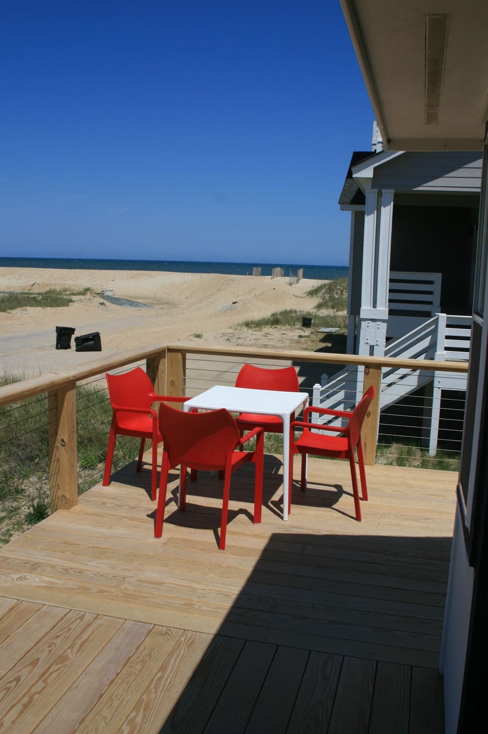 Looking towards ocean, plenty of seating