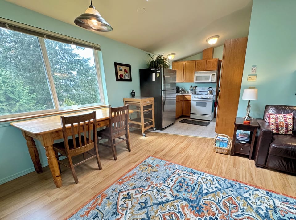 Dining area and kitchen