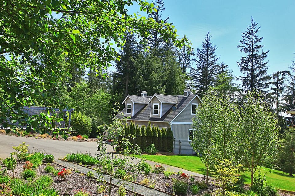 Spring time shot of the cottage