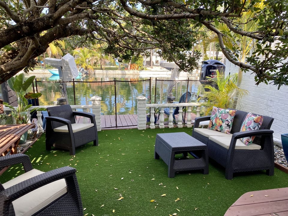 BACK PATIO WITH DOCK