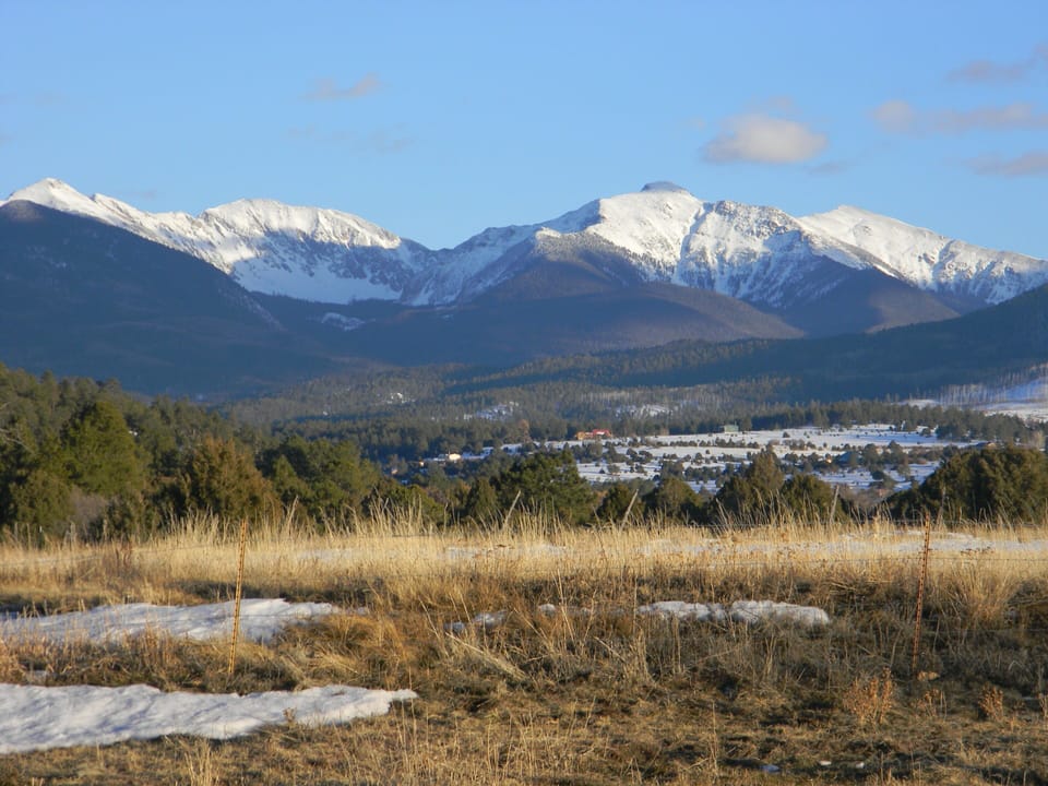 The Truchas Peaks in winter