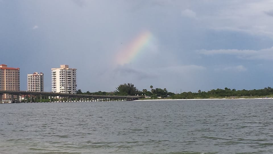 View from our beach across Big Carlos Pass to Lover's Key State Park